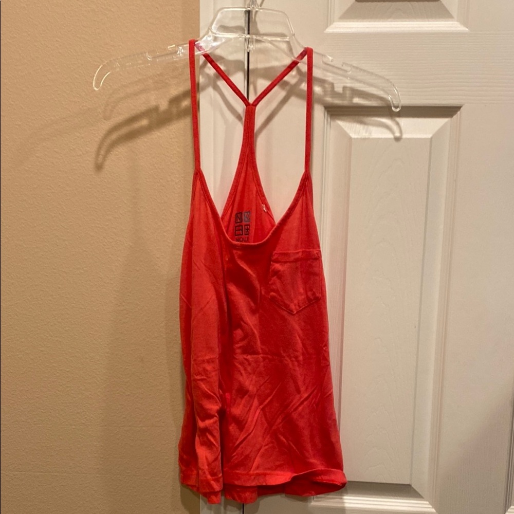 Nollie orange strappy tank top